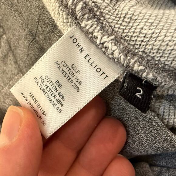 John Elliott Men's Jogger Sweatpants Pants Heathered Grey 2 (Medium) Athleisure - Picture 8 of 8